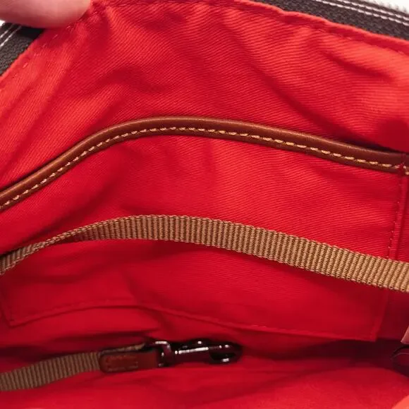 Dooney & Bourke Women’s Shoulder Bag Navy Nylon Leather Trim Crossbody Small - Picture 10 of 11